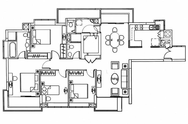 Ris Grandeur 4-bedroom floor plan